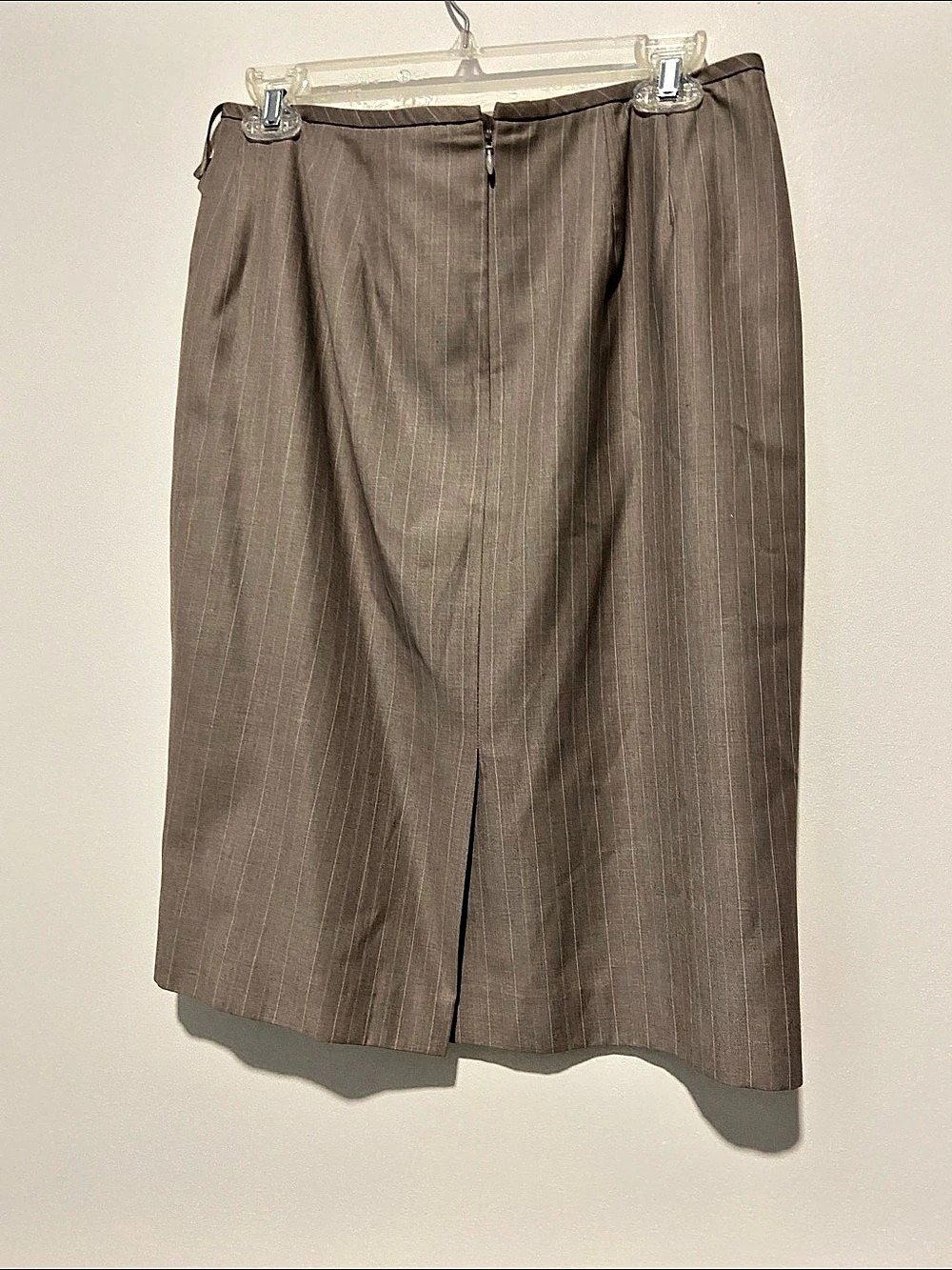 Calvin Klein Striped Midi Skirt in Brown Size 8 Like New
